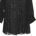 Rinku Dalamal Sequin Shirt Dress Size XL Rdalamal for Anthropologie Black Photo 4
