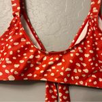 Nasty Gal Spot Tie Front Bikini Set in Burnt Orange and White size 14 NEW Photo 7