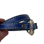 Lia Sophia Under Wraps Floral Lapis Faux Genuine Leather Double Wrap Bracelet OS Photo 3