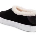 Tory Burch Miller Black Suede Shearling Reva Slip Photo 2