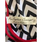 PerSeption Concept Midi Dress Black and White Stripe Print Size Medium Photo 7