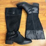 Style & Co Ashlie Wide Calf Riding Boots Size 8 Fuax Leather Black Tall NEW Photo 0
