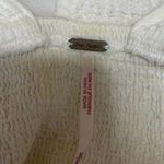 Free People  Cream White Sleeveless V-neck Tie Shoulder Smocked Crop Tank Top M Photo 2