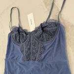Urban Outfitters NWT Modern Love Bustier Mini Dress Womens Small BlueGray Corset Photo 4