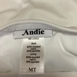 ANDIE  Women's White Scoop Neck Sleeveless Crossback One Piece Swimsuit Size M Photo 2