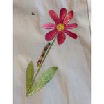 Vintage The Quacker Factory Womens Button Up Top Size 1X Embroidered Floral Bees White Photo 8