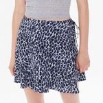 Urban Outfitters  Blue Leopard Wrap Mini Skirt Photo 0