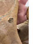 Vince Camuto  Brown & Gold open-toed Wedges Size 9 Photo 3