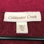 Coldwater Creek Women’s Soft Textured Magenta Red Button-Up Cardigan Blouse Photo 7