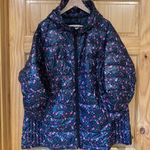 Woman Within floral navy packable puffer vest plus size 2X Photo 10
