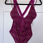 Free People NWT Thank You Never Thong Bodysuit - Myrtle Magenta Photo 1