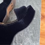 DKNY Black Velvet Platform Wedge Heels Ankle Strap Buckle Size 9 Bratz Y2K Photo 6