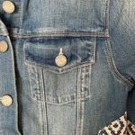 Paige Mosaic Tile Vermont Raffia Jean Denim Jacket Size Small Photo 5