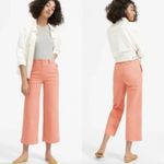 Everlane Chino Pants Pink Canvas Cotton Stretch Wide Leg Outdoor Boho Womens 6 Photo 8