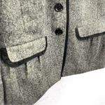 Loft Military Style Button Front Blazer Wool Blend Gray Academia Career Office Photo 5