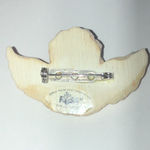 Russ Vintage Charming Angelic Brooch Shoulder Pin Tan Photo 2