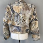 Rhonda Stark Vintage Boho Western Cropped Jacket Size L Neutral Patchwork Cotton Size L Photo 5