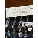 Waverly Grey‎ Navy Blue And White Striped Elastic Waist Violet Shorts Size L Size L Photo 8