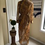 Enfocus Studio  Animal Print Boho Western Maxi Dress Photo 5
