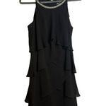 Slny  Pearl Accented Neckline Cocktail Night Out Sleeveless Black Dress SZ 12 Photo 0