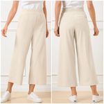Talbots NWT T by  Lightweight Woven Utility Wide Leg Crop Pants Size L Photo 1