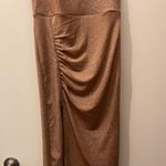 Forever 21 F21 NWT Tan Sparkle Body Con Dress Photo 3