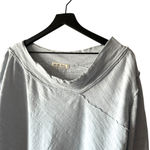 Free People We The Free by  Baby Blue Asymmetrical Cotton Long Sleeve Top M Photo 2