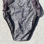 Chaser Revolve Gray Leopard Print Ruffled Cutout One Piece Swimsuit Photo 14