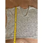 Madewell Grey / Black Marled Knit V Neck Cropped Top Sweater Tee Size S Winter Photo 5