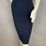 Felicity & Coco Pencil Dress Bodycon Back‎ Zipper Short Sleeves Navy Blue Small Photo 6