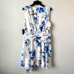 DKNY  Floral Printed Draped Front Mini Dress Blue 12 Photo 6