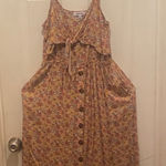 Mimi Chica  Floral Button-Front Midi Dress Photo 0