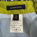 Lands' End Lands’ End Blue & Green Floral Pleated Skirt Photo 5