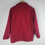 L.L.Bean womens pea coat red anchor design buttons lined size M Photo 5