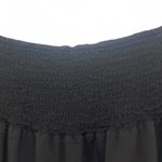 Patrizia Pepe Romper Women's S Smocked Neck & Waist Pom Pom Trim Silky Black Photo 6