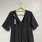 Made With Love Black Short Sleeve Faux Wrap Jumpsuit Sz M NWT Size M Photo 7