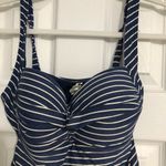 Nip tuck swim blue white striped molded cup swimsuit ONE PIECE women’s size 10 Photo 1