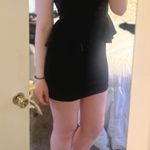 Amber Blue EUC Sleeveless Black Peplum Dress | Fitted Cocktail Party Mini LBD Photo 0