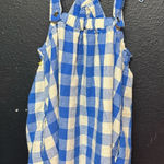 Women’s The Get Blue and White Checkered Overalls Dress Size Small Photo 0