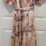 Venus Floral Shine Detail Maxi Digital Wildflowers sheer Dress Photo 2