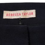 Rebecca Taylor Black Trousers Leather Trim Silver Zipper Detail Size 8 Photo 5