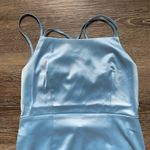 NWT Charcoal Baby Blue Spaghetti Strap One Wish Maxi Dress 6 Photo 1