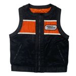 *Harley Davidson Womens Vest Size XS Black Racing Zip Motorcycle Biker Nylon Photo 1