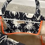 India Hicks  Beetle Canvas Tote Bag Navy Blue White & Small Pouch Eleuthera Photo 15