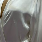 Linea Donatella Linea Intimo Donatella White with Blue Embroidered Bride Back Satin Robe Size L Photo 10