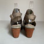 Cole Haan  Gray Perforated Peep Toe Booties Heels Women 7.5B Cutout Photo 4