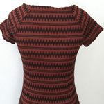 Free People  knit ruffle hem zigzag print women’s dress Size Small Photo 8