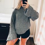 Nasty Gal Gray Ribbed Sweater NWT - Small/Medium Photo 0