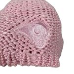 Reebok  Women's Pink Knit Beanie Rams Logo One Size Fits All 100% Acrylic Photo 1
