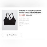 Aerie the hugger black sports bra size xs Photo 3